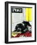 "Butch Chews the Mail," Saturday Evening Post Cover, March 13, 1948-Albert Staehle-Framed Premium Giclee Print