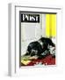 "Butch Chews the Mail," Saturday Evening Post Cover, March 13, 1948-Albert Staehle-Framed Premium Giclee Print