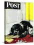 "Butch Chews the Mail," Saturday Evening Post Cover, March 13, 1948-Albert Staehle-Stretched Canvas