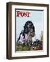 "Butch Fishes for a Shoe," Saturday Evening Post Cover, August 21, 1948-Albert Staehle-Framed Premium Giclee Print