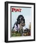 "Butch Fishes for a Shoe," Saturday Evening Post Cover, August 21, 1948-Albert Staehle-Framed Premium Giclee Print