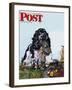 "Butch Fishes for a Shoe," Saturday Evening Post Cover, August 21, 1948-Albert Staehle-Framed Giclee Print