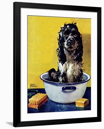 "Butch Gets a Bath," May 11, 1946-Albert Staehle-Framed Giclee Print