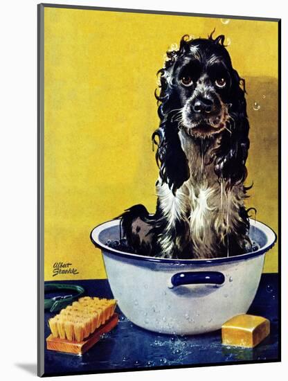 "Butch Gets a Bath," May 11, 1946-Albert Staehle-Mounted Giclee Print