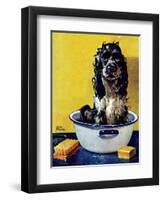 "Butch Gets a Bath," May 11, 1946-Albert Staehle-Framed Premium Giclee Print