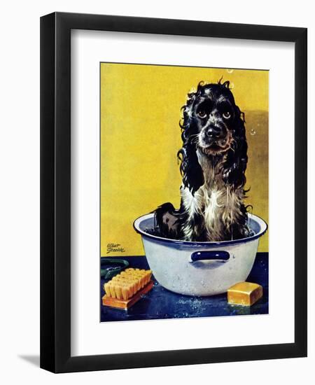 "Butch Gets a Bath," May 11, 1946-Albert Staehle-Framed Premium Giclee Print