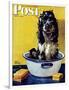 "Butch Gets a Bath," Saturday Evening Post Cover, May 11, 1946-Albert Staehle-Framed Giclee Print