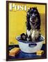 "Butch Gets a Bath," Saturday Evening Post Cover, May 11, 1946-Albert Staehle-Framed Giclee Print