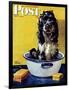 "Butch Gets a Bath," Saturday Evening Post Cover, May 11, 1946-Albert Staehle-Framed Giclee Print