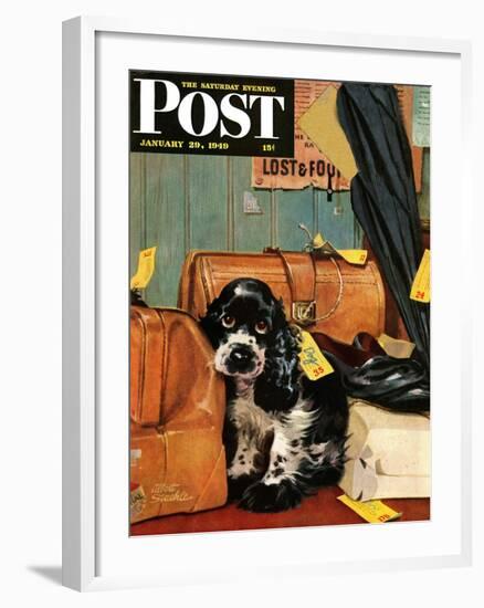 "Butch in Lost & Found," Saturday Evening Post Cover, January 29, 1949-Albert Staehle-Framed Giclee Print