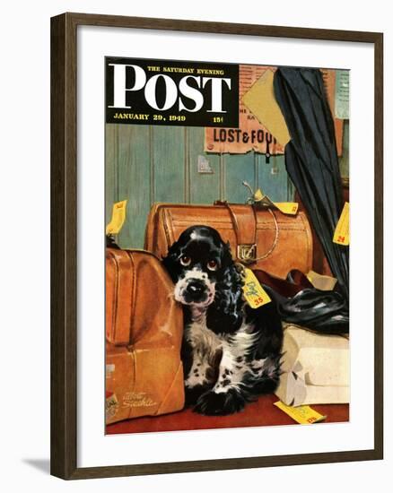 "Butch in Lost & Found," Saturday Evening Post Cover, January 29, 1949-Albert Staehle-Framed Giclee Print