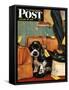 "Butch in Lost & Found," Saturday Evening Post Cover, January 29, 1949-Albert Staehle-Framed Stretched Canvas