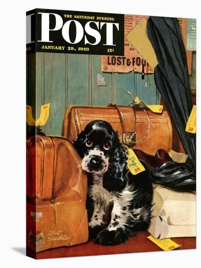 "Butch in Lost & Found," Saturday Evening Post Cover, January 29, 1949-Albert Staehle-Stretched Canvas