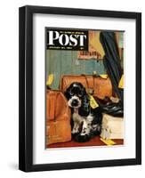 "Butch in Lost & Found," Saturday Evening Post Cover, January 29, 1949-Albert Staehle-Framed Giclee Print