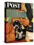 "Butch in Lost & Found," Saturday Evening Post Cover, January 29, 1949-Albert Staehle-Stretched Canvas