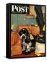 "Butch in Lost & Found," Saturday Evening Post Cover, January 29, 1949-Albert Staehle-Framed Stretched Canvas