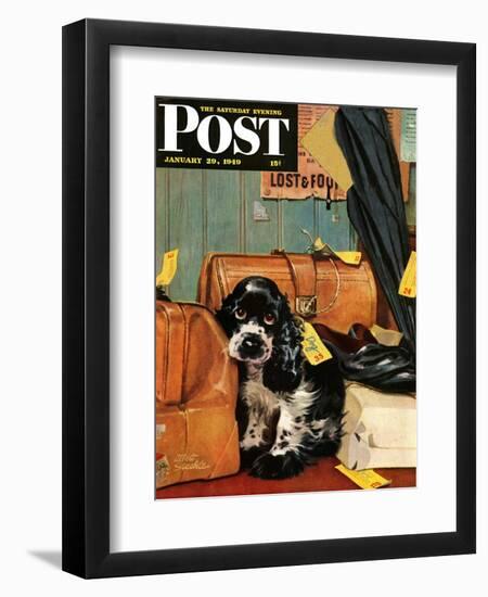 "Butch in Lost & Found," Saturday Evening Post Cover, January 29, 1949-Albert Staehle-Framed Premium Giclee Print