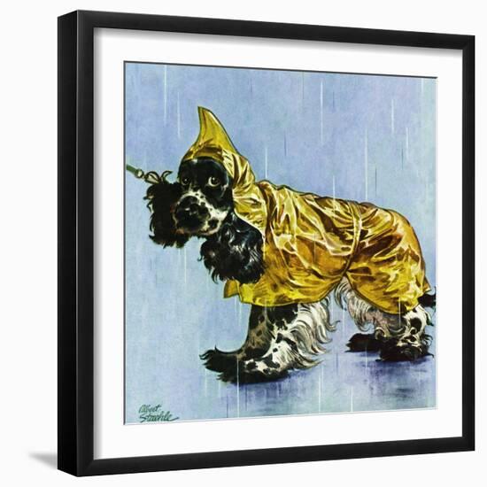 "Butch in Raingear," April 2, 1949-Albert Staehle-Framed Giclee Print