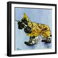 "Butch in Raingear," April 2, 1949-Albert Staehle-Framed Premium Giclee Print