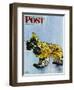 "Butch in Raingear," Saturday Evening Post Cover, April 2, 1949-Albert Staehle-Framed Giclee Print