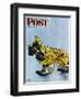 "Butch in Raingear," Saturday Evening Post Cover, April 2, 1949-Albert Staehle-Framed Giclee Print