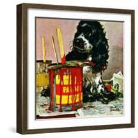 "Butch & Paint Cans," October 29, 1949-Albert Staehle-Framed Giclee Print