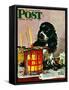 "Butch & Paint Cans," Saturday Evening Post Cover, October 29, 1949-Albert Staehle-Framed Stretched Canvas