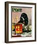 "Butch & Paint Cans," Saturday Evening Post Cover, October 29, 1949-Albert Staehle-Framed Premium Giclee Print