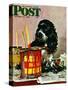 "Butch & Paint Cans," Saturday Evening Post Cover, October 29, 1949-Albert Staehle-Stretched Canvas