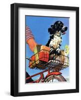 "Butch's Bike Ride," June 23, 1945-Albert Staehle-Framed Giclee Print