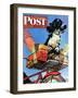 "Butch's Bike Ride," Saturday Evening Post Cover, June 23, 1945-Albert Staehle-Framed Premium Giclee Print