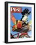 "Butch's Bike Ride," Saturday Evening Post Cover, June 23, 1945-Albert Staehle-Framed Premium Giclee Print