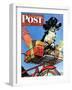 "Butch's Bike Ride," Saturday Evening Post Cover, June 23, 1945-Albert Staehle-Framed Premium Giclee Print