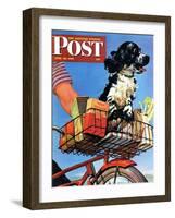 "Butch's Bike Ride," Saturday Evening Post Cover, June 23, 1945-Albert Staehle-Framed Giclee Print