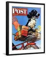 "Butch's Bike Ride," Saturday Evening Post Cover, June 23, 1945-Albert Staehle-Framed Giclee Print