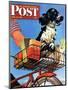 "Butch's Bike Ride," Saturday Evening Post Cover, June 23, 1945-Albert Staehle-Mounted Premium Giclee Print