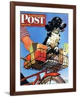 "Butch's Bike Ride," Saturday Evening Post Cover, June 23, 1945-Albert Staehle-Framed Giclee Print