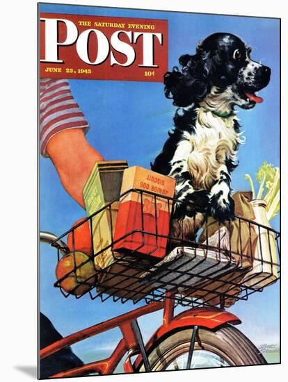 "Butch's Bike Ride," Saturday Evening Post Cover, June 23, 1945-Albert Staehle-Mounted Giclee Print