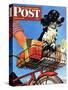 "Butch's Bike Ride," Saturday Evening Post Cover, June 23, 1945-Albert Staehle-Stretched Canvas