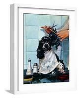 "Butch's Haircut," January 31, 1948-Albert Staehle-Framed Giclee Print