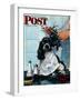 "Butch's Haircut," Saturday Evening Post Cover, January 31, 1948-Albert Staehle-Framed Premium Giclee Print