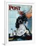 "Butch's Haircut," Saturday Evening Post Cover, January 31, 1948-Albert Staehle-Framed Giclee Print