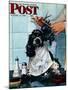 "Butch's Haircut," Saturday Evening Post Cover, January 31, 1948-Albert Staehle-Mounted Giclee Print