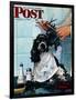 "Butch's Haircut," Saturday Evening Post Cover, January 31, 1948-Albert Staehle-Framed Giclee Print