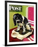 "Butch Weighs In," Saturday Evening Post Cover, September 1, 1945-Albert Staehle-Framed Giclee Print