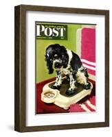 "Butch Weighs In," Saturday Evening Post Cover, September 1, 1945-Albert Staehle-Framed Giclee Print