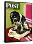 "Butch Weighs In," Saturday Evening Post Cover, September 1, 1945-Albert Staehle-Framed Stretched Canvas