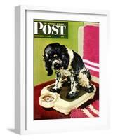 "Butch Weighs In," Saturday Evening Post Cover, September 1, 1945-Albert Staehle-Framed Giclee Print