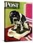 "Butch Weighs In," Saturday Evening Post Cover, September 1, 1945-Albert Staehle-Stretched Canvas