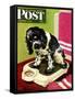 "Butch Weighs In," Saturday Evening Post Cover, September 1, 1945-Albert Staehle-Framed Stretched Canvas